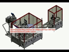 Máquina de enchimento de batom de silicone por 1300pcs por hora com coluna de perfil de alumínio Euro Standard
