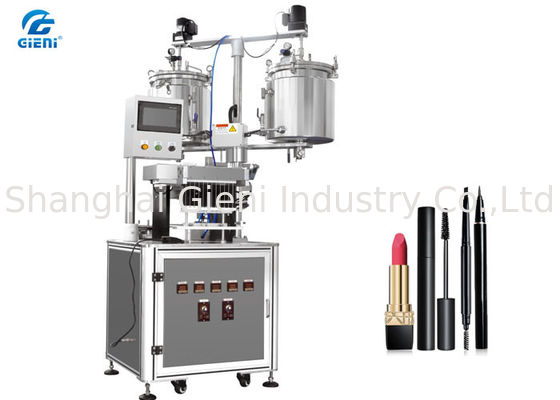 Equipamento de enchimento do cosmético de 12 bocais para o rímel, tanque dobro