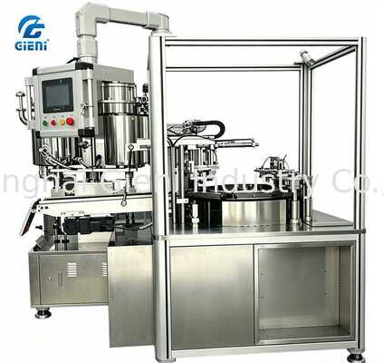 Máquina de enchimento rotativa para creme CC de almofada de ar de alta velocidade de cor dupla e tripla com capacidade de 20ml