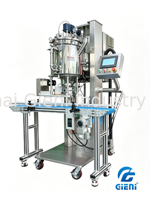 Máquina de enchimento a quente programável em vários modos com elevador de tanque para produtos cosméticos