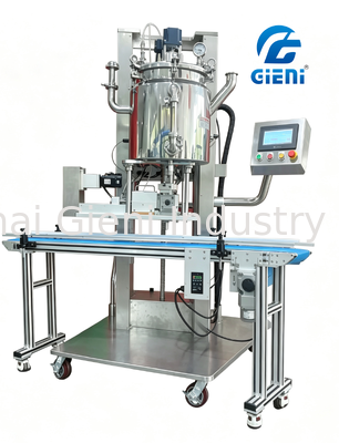 Máquina de preenchimento a quente de precisão a servo com elevação de tanque para cima e para baixo e função de vácuo para enchimento cosmético