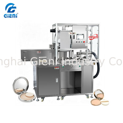 Máquina de Prensagem de Pó Cosmético em Aço Inoxidável C-16 SS304 com Pressão Máxima de 10 Toneladas e Produção de 2-3 Moldes por Minuto