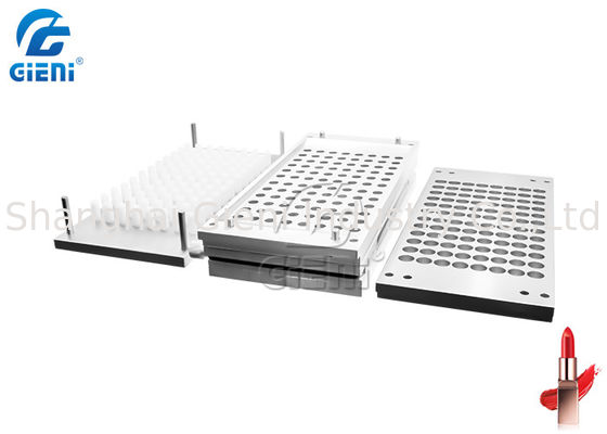 Molde de batom cosmético de alumínio manual de 96 cavidades com diâmetro de 12,1 mm