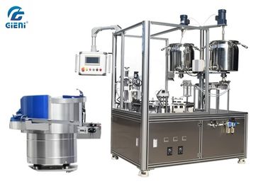 Bom preço. Tipo giratório máquina de enchimento e tampando do rímel com tabela da vibração on-line