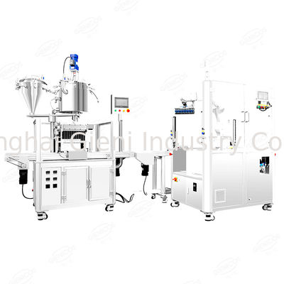 Linha de produção de máquina de preenchimento de rímel com brilho labial automática ABB Robot