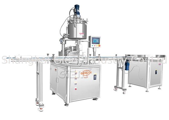 máquina de enchimento cosmética do creme do ocultador de 45pcs/Min 100ml com levantamento do bocal