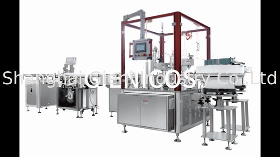 Pressão de ar 0,4-0,6MPa Equipamento de enchimento de esmaltes com função de tampa e rotulagem