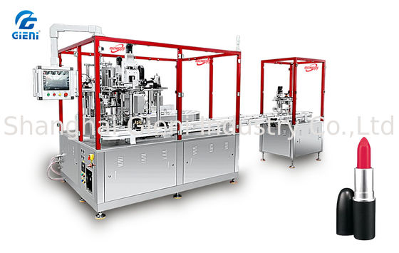 Máquina de enchimento de batom de silicone por 1300pcs por hora com coluna de perfil de alumínio Euro Standard