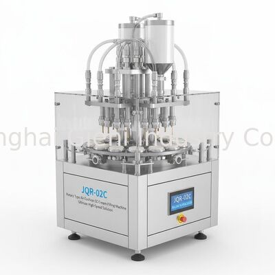 JQR-02C Máquina rotativa de enchimento de creme CC com 24-30 ciclos/minuto, precisão ±0,1g e certificação CE