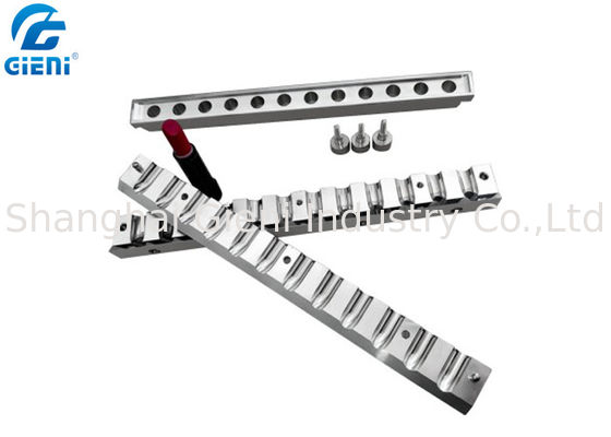 Manual três do batom da bala partes do molde de perfuração de alumínio do molde para cosméticos