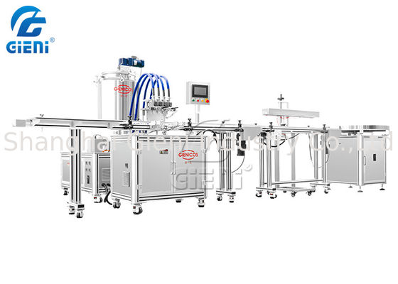 3 camadas de máquina de enchimento cosmética da vara do bálsamo de bordo de 50ml com 4 bocais