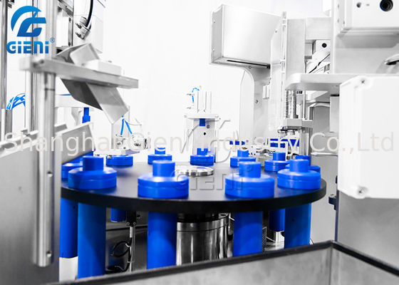 Enchimento giratório semi automático e máquina tampando para o brilho do rímel ou do bordo