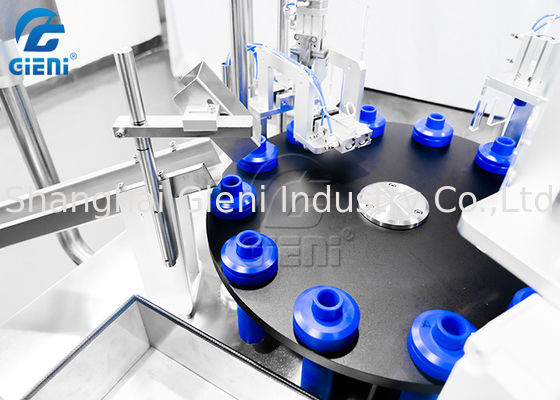 Enchimento giratório semi automático e máquina tampando para o brilho do rímel ou do bordo