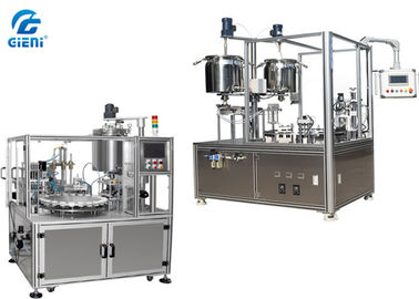 Bom preço. Equipamento de enchimento cosmético semiautomático para o brilho do bordo com tanque dobro on-line