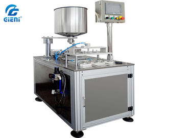O dobro colore a máquina de enchimento de creme do centímetro cúbico, enchimento do coxim de ar 4Nozzle