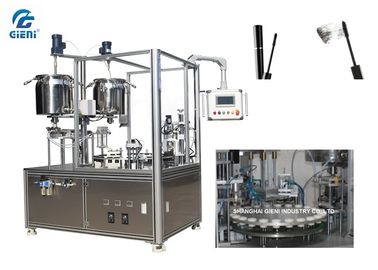 Bom preço. Tipo giratório máquina de enchimento do rímel de aço inoxidável com a escova que introduz o dispositivo on-line