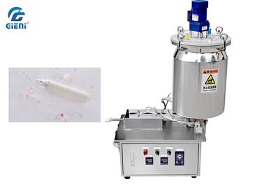 Bom preço. Semi - auto fonte de ar cosmética da máquina de enchimento do tonalizador com o tanque duplo da camada on-line