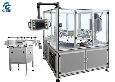 Bom preço. O PLC controla o tipo giratório automático completo da máquina de enchimento da loção com tabela da volta on-line