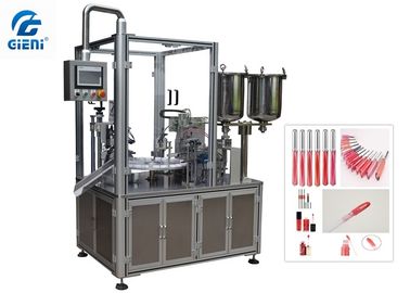 Bom preço. Máquina de enchimento e tampando do rímel cosmético da cor giratória de tipo automático on-line