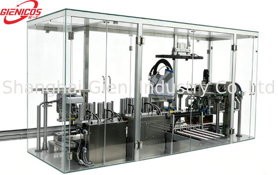 Máquina de enchimento automático de almofadas de alta velocidade com capacidade de produção de 40 PCS/min e quatro servos de enchimento de bocal para fabricação de cosméticos