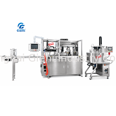 GLU-900 Máquina de enchimento de batom a servo Mitsubishi PLC 900pcs/h Linha de produção automática