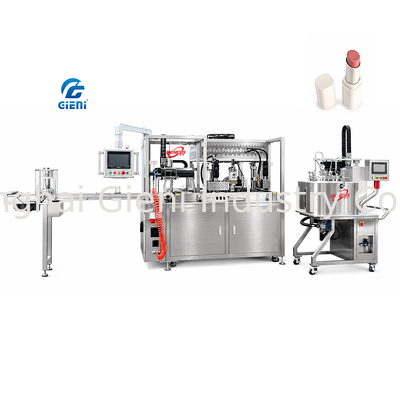 Máquina de Enchimento de Batom de Silicone Integral GLU-900 Tecnologia de Desmoldagem a Vácuo Tanque de 30L Molde de 112 Cavidades