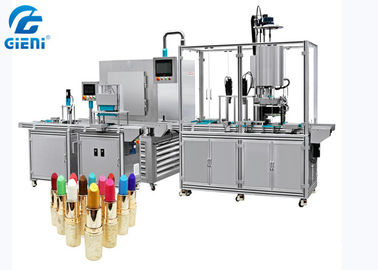 Bom preço. Máquina de molde cosmética do batom da máquina de enchimento do silicone de 5 bocais inteiramente com túnel refrigerando on-line
