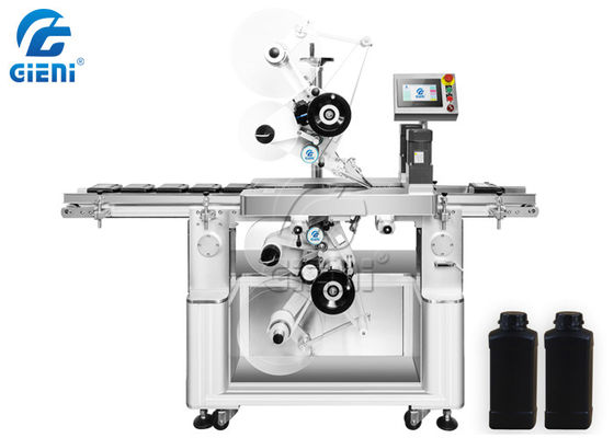 máquina da correia 250pcs/Min Cosmetic Dual Side Labeling de 91mm