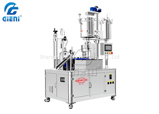 Tipo giratório máquina de enchimento 30PCS/M do rímel With do único bocal 1-100ML 2 tanques